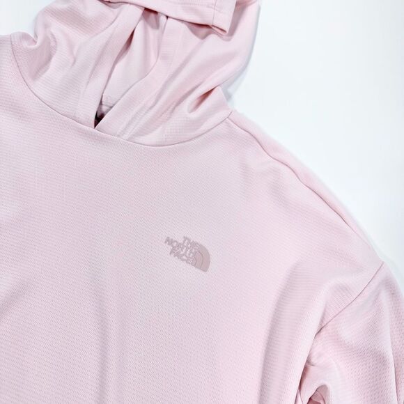 Northface blush pink tech fabric hooded shirt M - Picture 3 of 11
